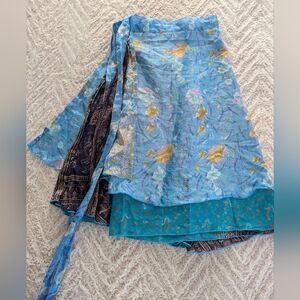 Cute Things Silk Wrap Skirt